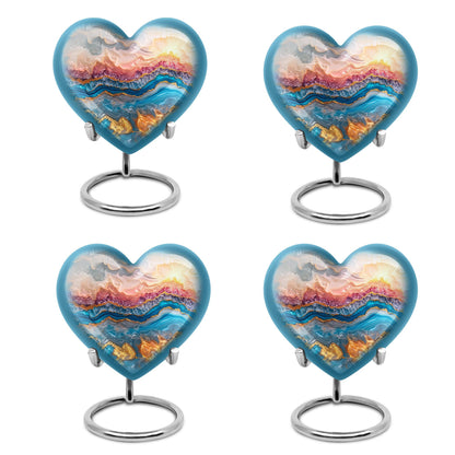 Abstract Heart Urn, memorial urn for men