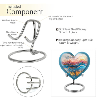 Abstract Heart Urn, memorial urn for men