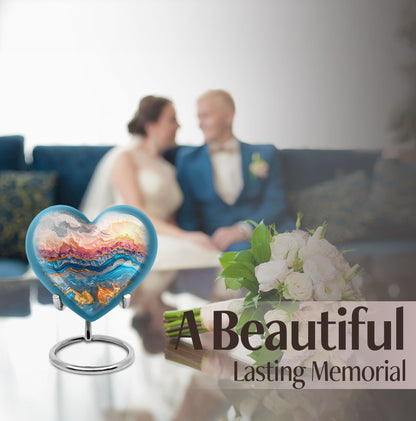 Abstract Heart Urn, memorial urn for men
