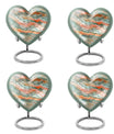 Abstract heart-shaped funeral urn for men ashes