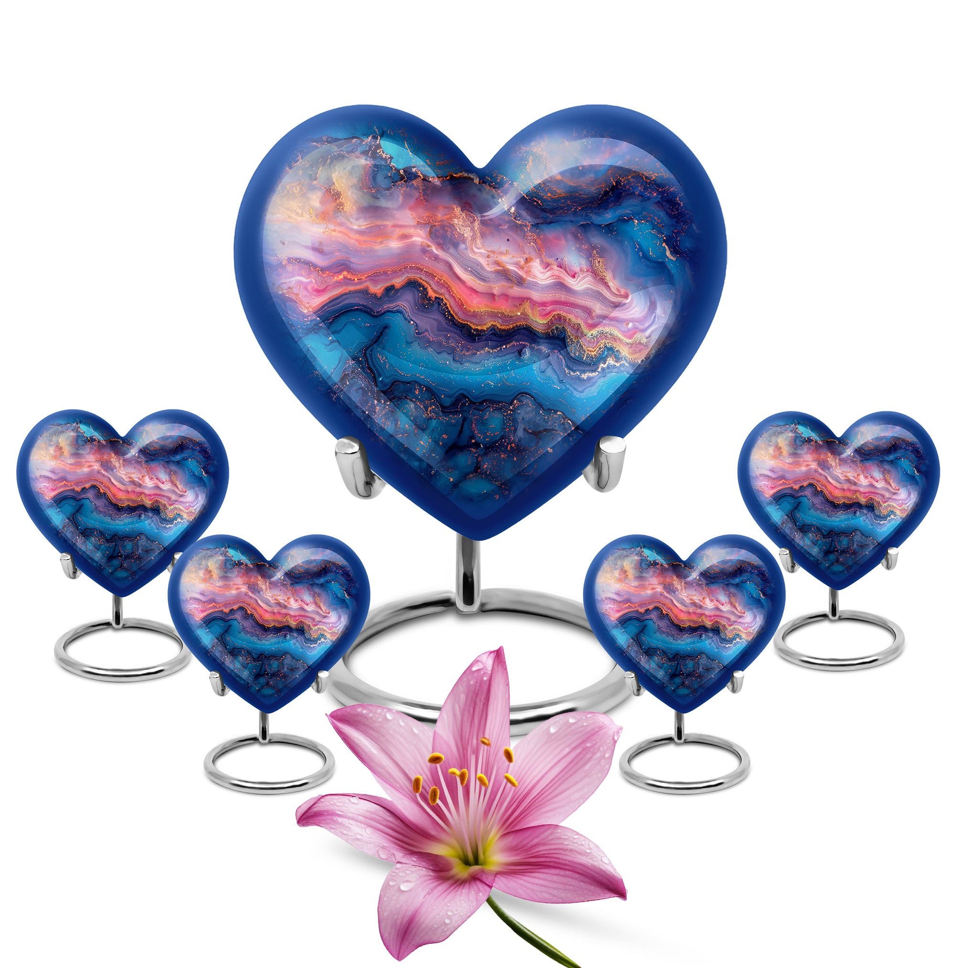 Abstract Heart Keepsake Cremation Urn