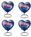 Abstract Heart Keepsake Cremation Urn
