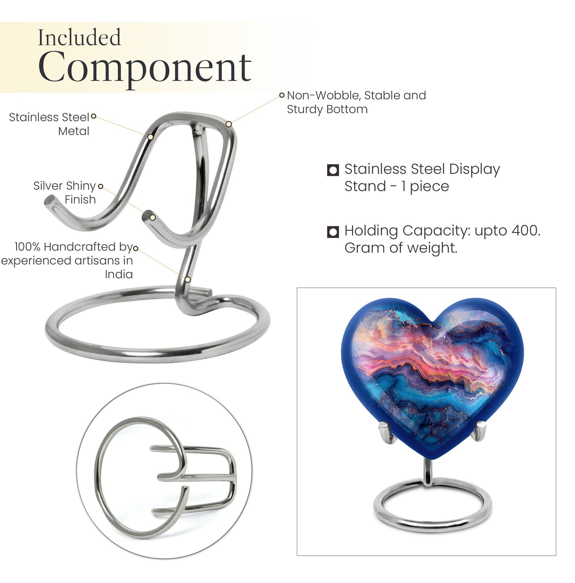 Abstract Heart Keepsake Cremation Urn
