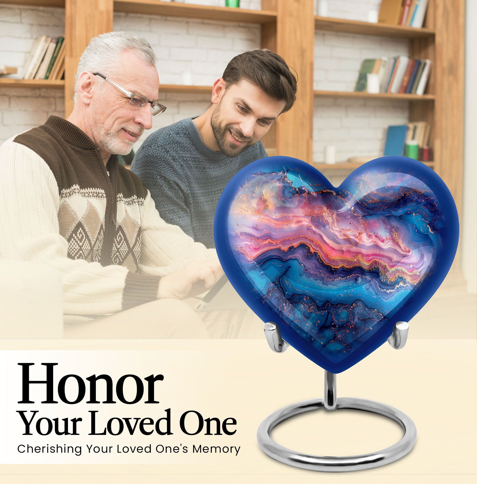 Abstract Heart Keepsake Cremation Urn