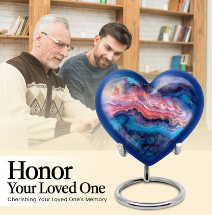 Abstract Heart Keepsake Cremation Urn