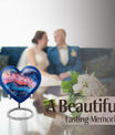 Abstract Heart Keepsake Cremation Urn