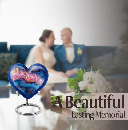 Abstract Heart Keepsake Cremation Urn