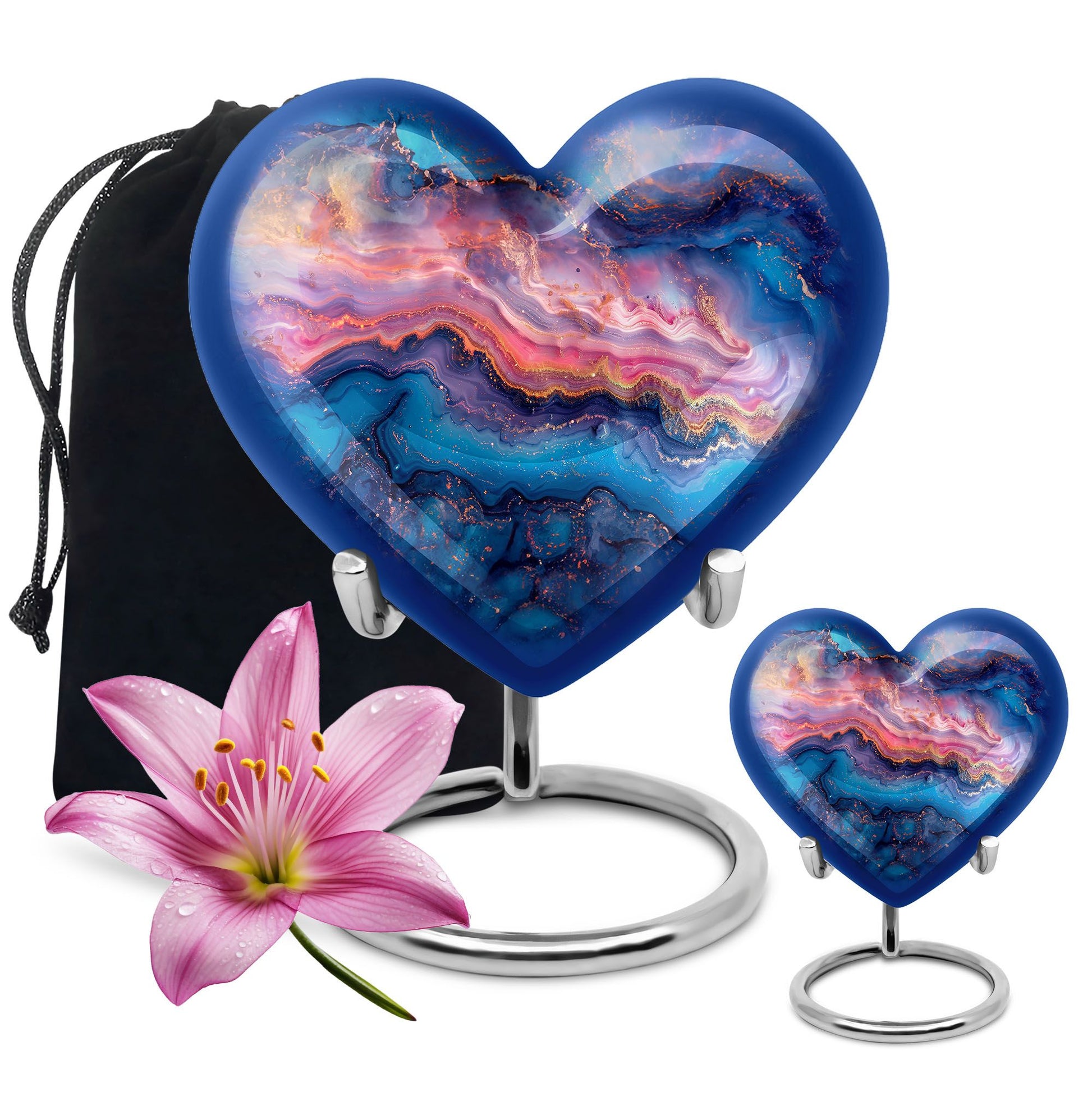 Abstract Heart Keepsake Cremation Urn