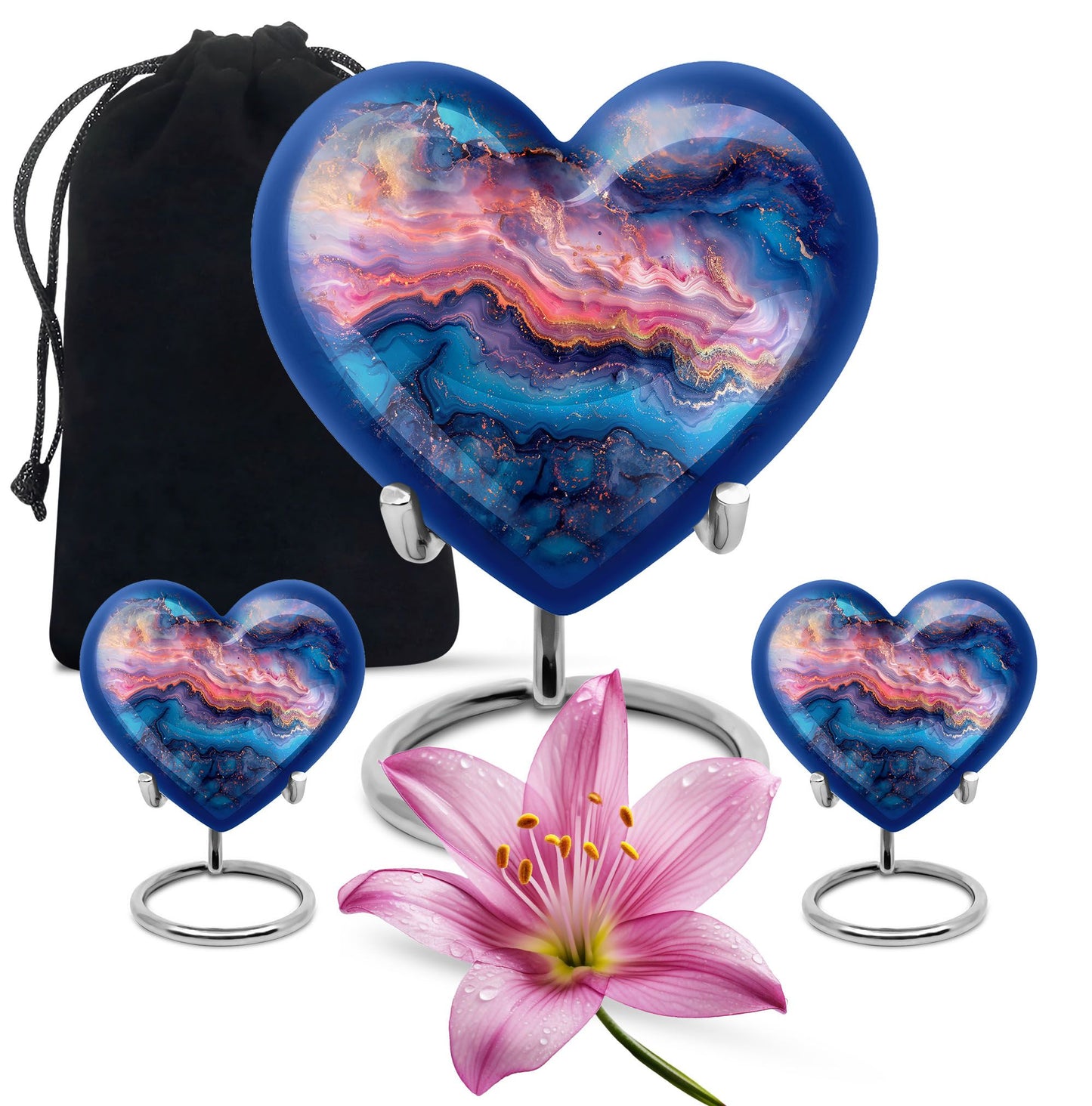 Abstract Heart Keepsake Cremation Urn