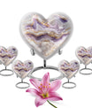abstract heart-shaped funeral urn