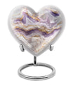 abstract heart-shaped funeral urn