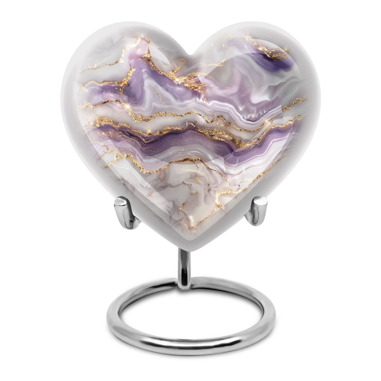 abstract heart-shaped funeral urn