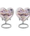 abstract heart-shaped funeral urn
