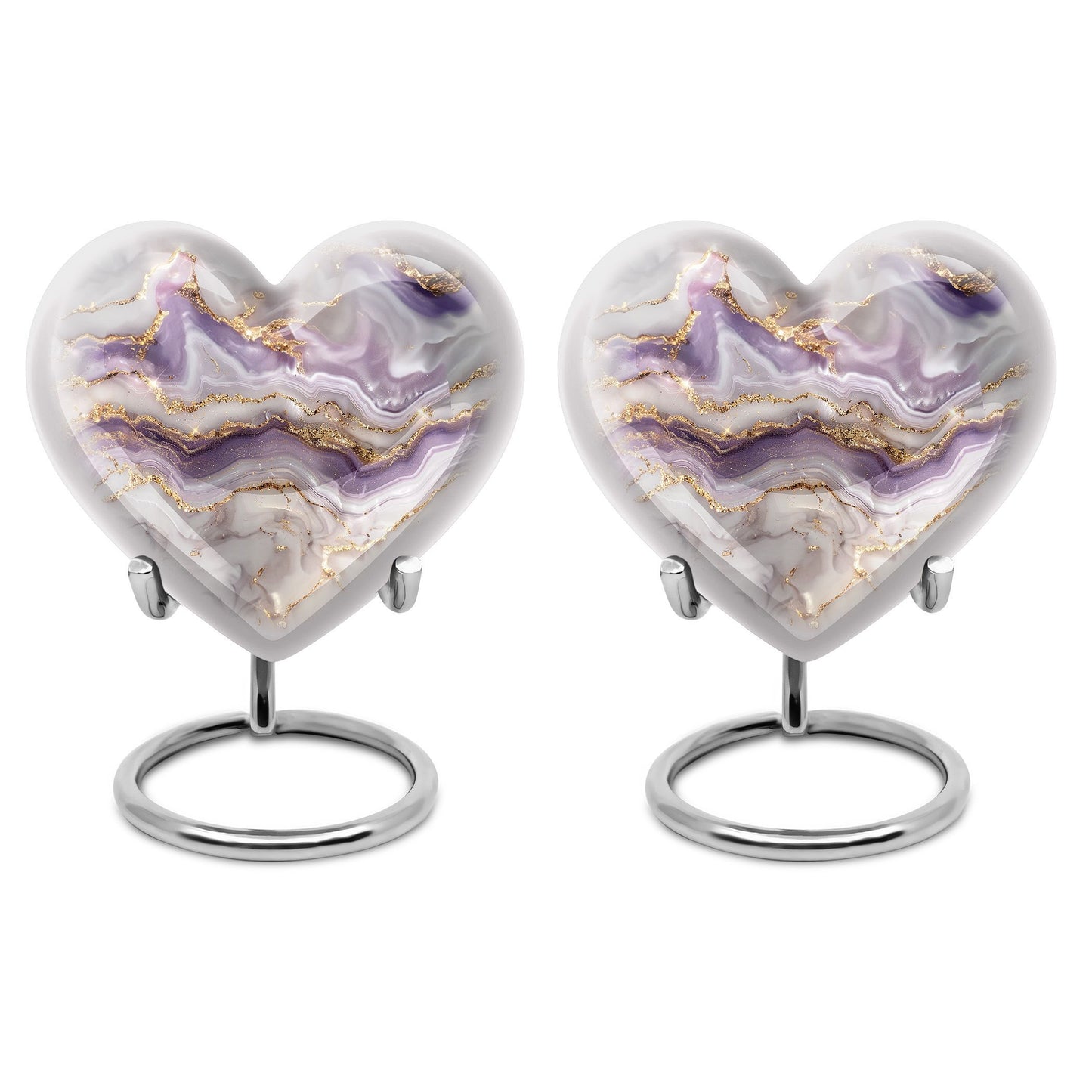 abstract heart-shaped funeral urn