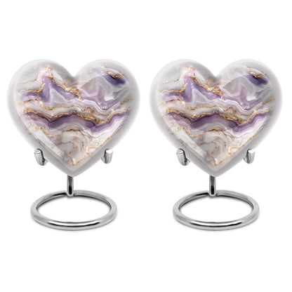 abstract heart-shaped funeral urn