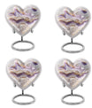 abstract heart-shaped funeral urn