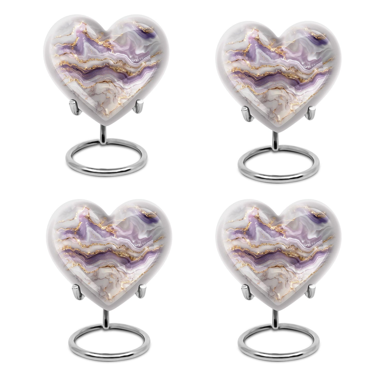 abstract heart-shaped funeral urn
