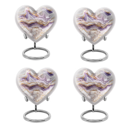 abstract heart-shaped funeral urn
