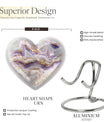 abstract heart-shaped funeral urn