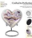 abstract heart-shaped funeral urn