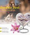abstract heart-shaped funeral urn