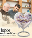 abstract heart-shaped funeral urn