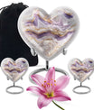 abstract heart-shaped funeral urn