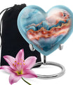 Large 10-inch Abstract Heart Urn for women ashes