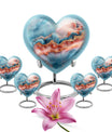 Large 10-inch Abstract Heart Urn for women ashes