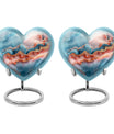 Large 10-inch Abstract Heart Urn for women ashes