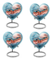 Large 10-inch Abstract Heart Urn for women ashes