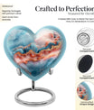 Large 10-inch Abstract Heart Urn for women ashes