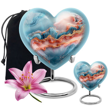 10 inch large Urn with 1 Keepsake 3 Inch Urn