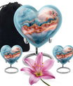 Large 10-inch Abstract Heart Urn for women ashes