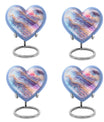Abstract 10-inch heart-shaped memorial urn for male adults