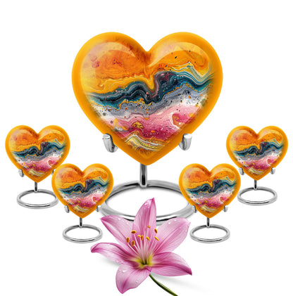 Abstract Heart-shaped Urn made of aluminium