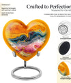Abstract Heart-shaped Urn made of aluminium