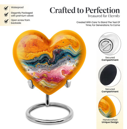 Abstract Heart-shaped Urn made of aluminium