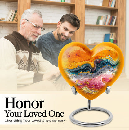 Abstract Heart-shaped Urn made of aluminium