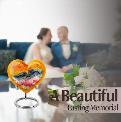 Abstract Heart-shaped Urn made of aluminium