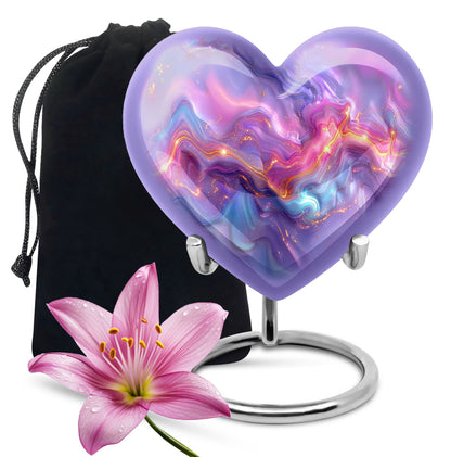 10-inch abstract heart urn