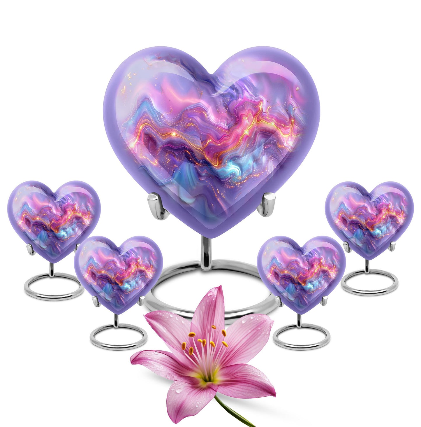 10-inch abstract heart urn