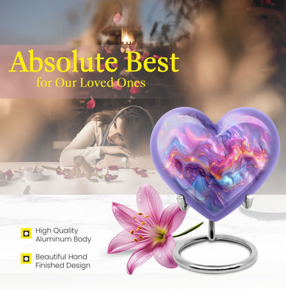 10-inch abstract heart urn