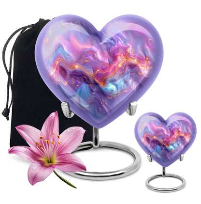 10-inch abstract heart urn