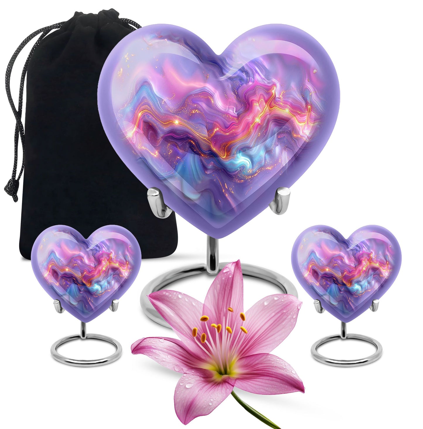 10-inch abstract heart urn