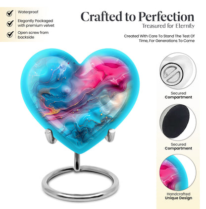 10-inch Abstract Heart Urn