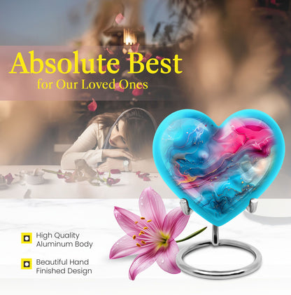 10-inch Abstract Heart Urn