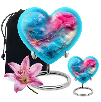 10-inch Abstract Heart Urn
