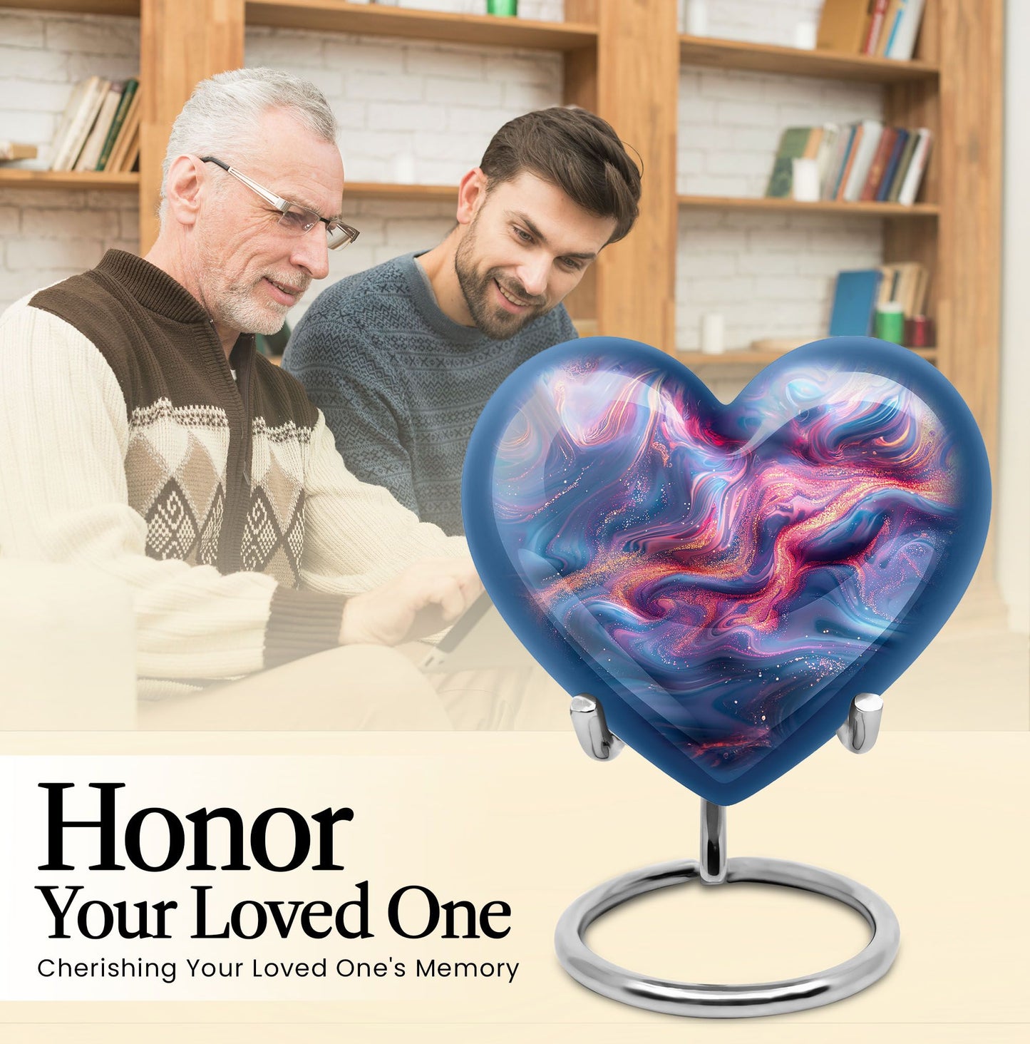 abstract heart urn.