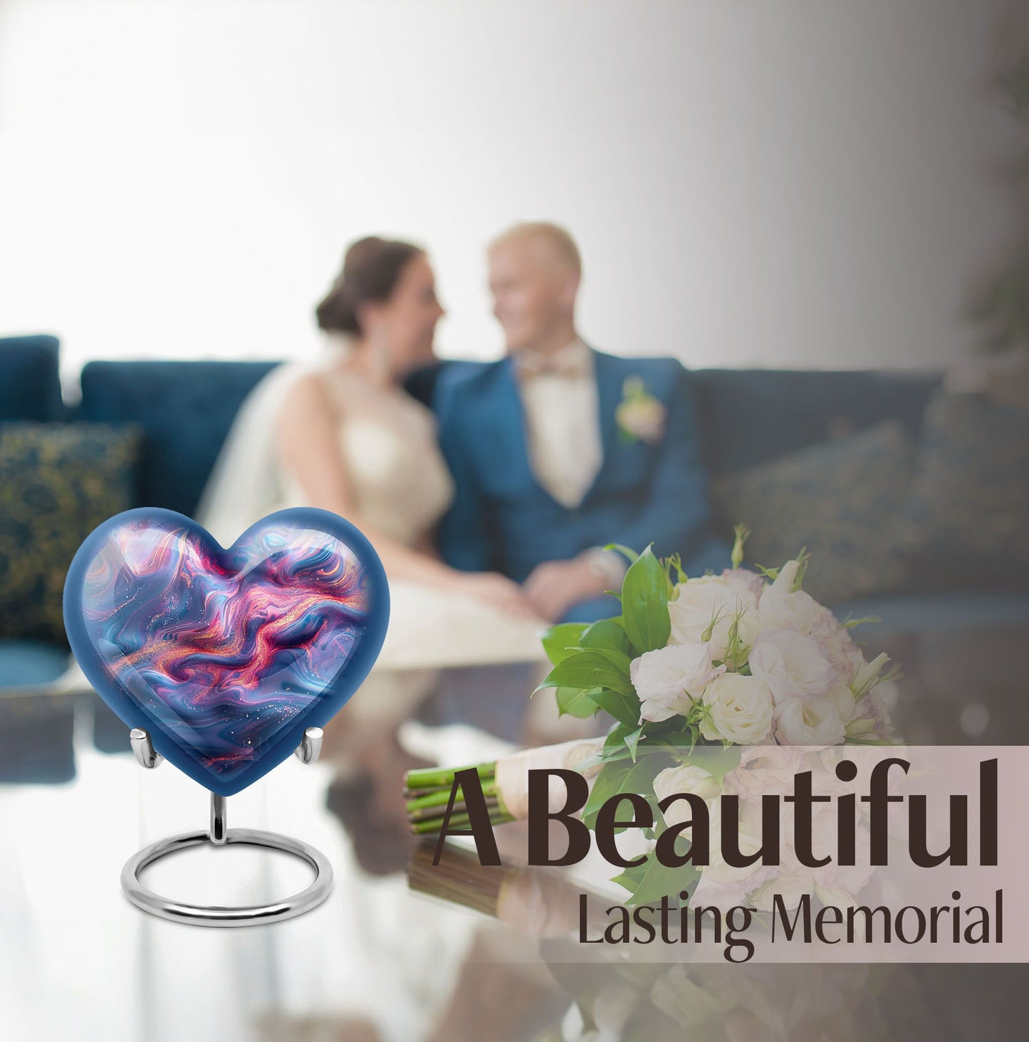 abstract heart urn.